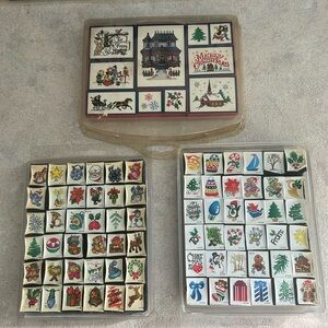 Christmas Rubber Stamps Lot